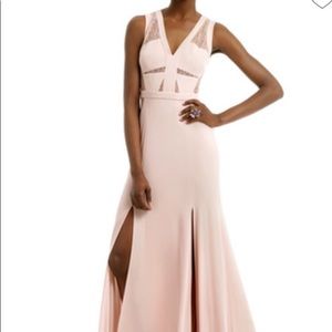 BCBG CRISTY BLUSH PINK ROSE DRESS GOWN SIZE 2